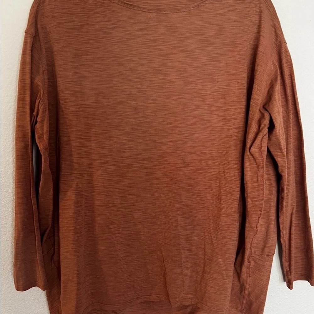 lululemon athletica Back in Action Rust Long Sleeve Top